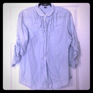 Gap button down, blue and white striped, shirt